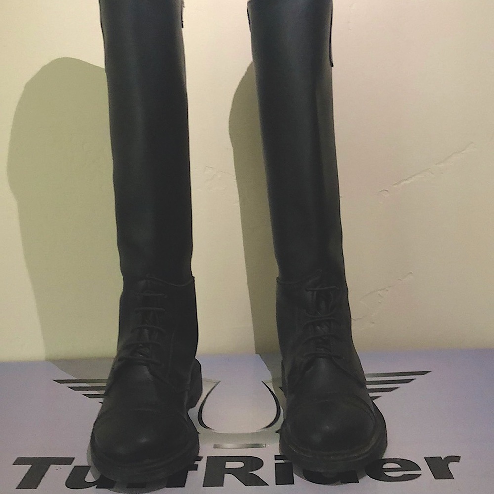Black starter back zip Tuff Rider boots